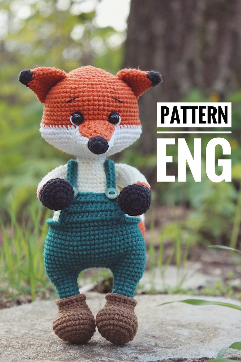 Crochet amigurumi pattern fox PDF ENGLISH pattern Crochet fox crochet animal crochet fox pattern amigurumi fox cute fox