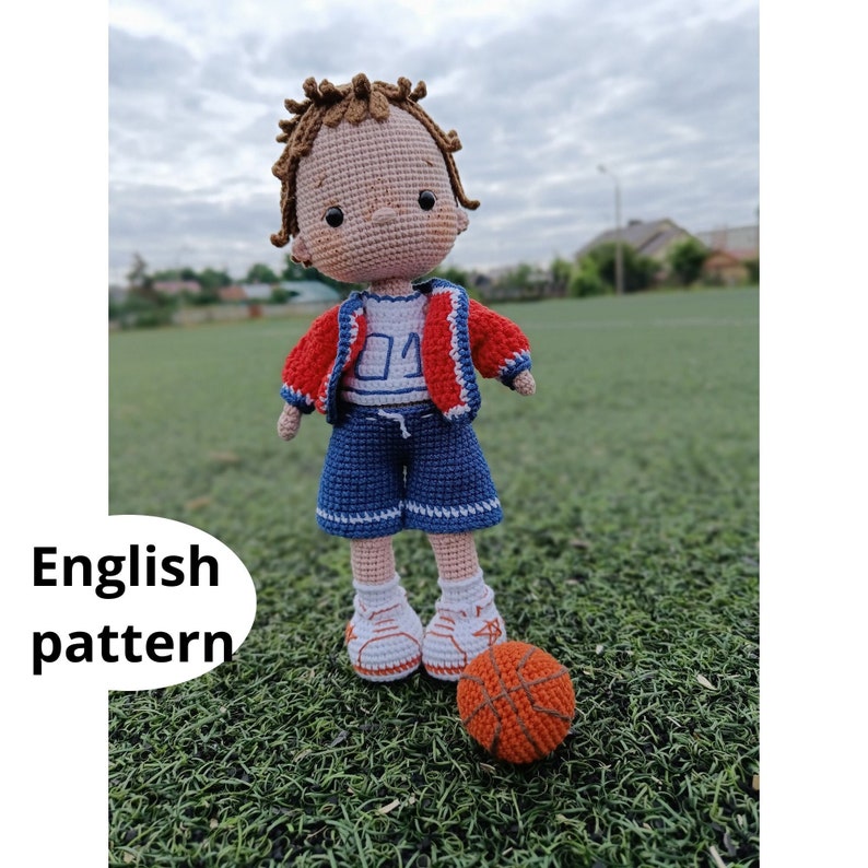 Сrochet amigurumi pattern Basketball player Doll PDF English Doll diy Doll gift Amigurumi Doll Crochet Doll