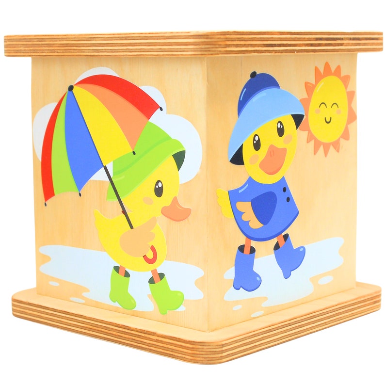 Rainbow Umbrella Ducky Themed Money Coin Bank for Kids