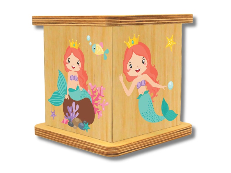 Mermaid Themed Saving Box, Customizable Piggy Bank for Boys & Girls