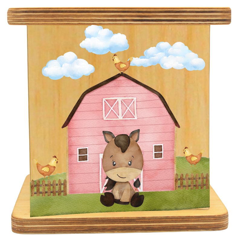 Farm Theme Personalized Modern Piggy Bank for Kids