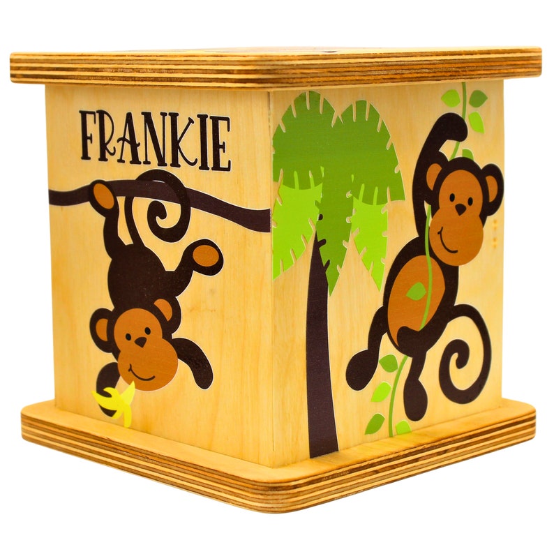 Monkey Coin Bank for Kids | Personalized Piggy Bank for Boys & Girls